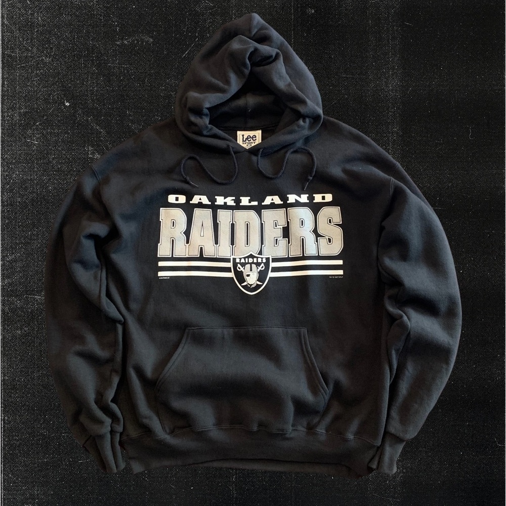 Vintage 1997 Oakland Raiders Nutmeg Mills Lee Sport Hoodie